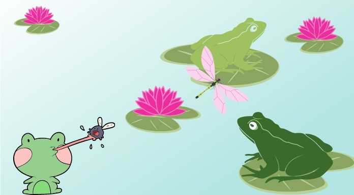 นิทานเด็ก กบน้อยกับแมลงปอ