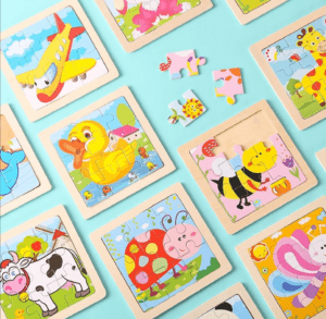 จิ๊กจิ๊กซอว์ไม้ จิ๊กซอว์เด็ก 9 ชิ้น